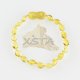 Amber teething bracelet olive light yellow polished